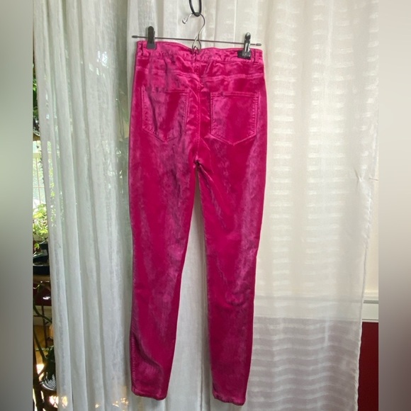 PAIGE HOXTON ULTRA SKINNY Velvet Jean Pants Size 27 Stretch Pink Muted Mauve - Picture 6 of 14